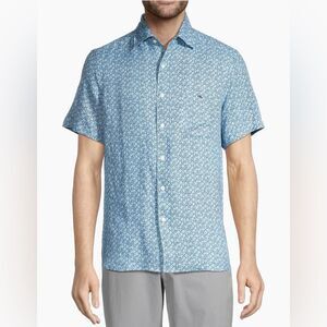 Vineyard Vines Micro Floral Short-Sleeve Shirt Size L